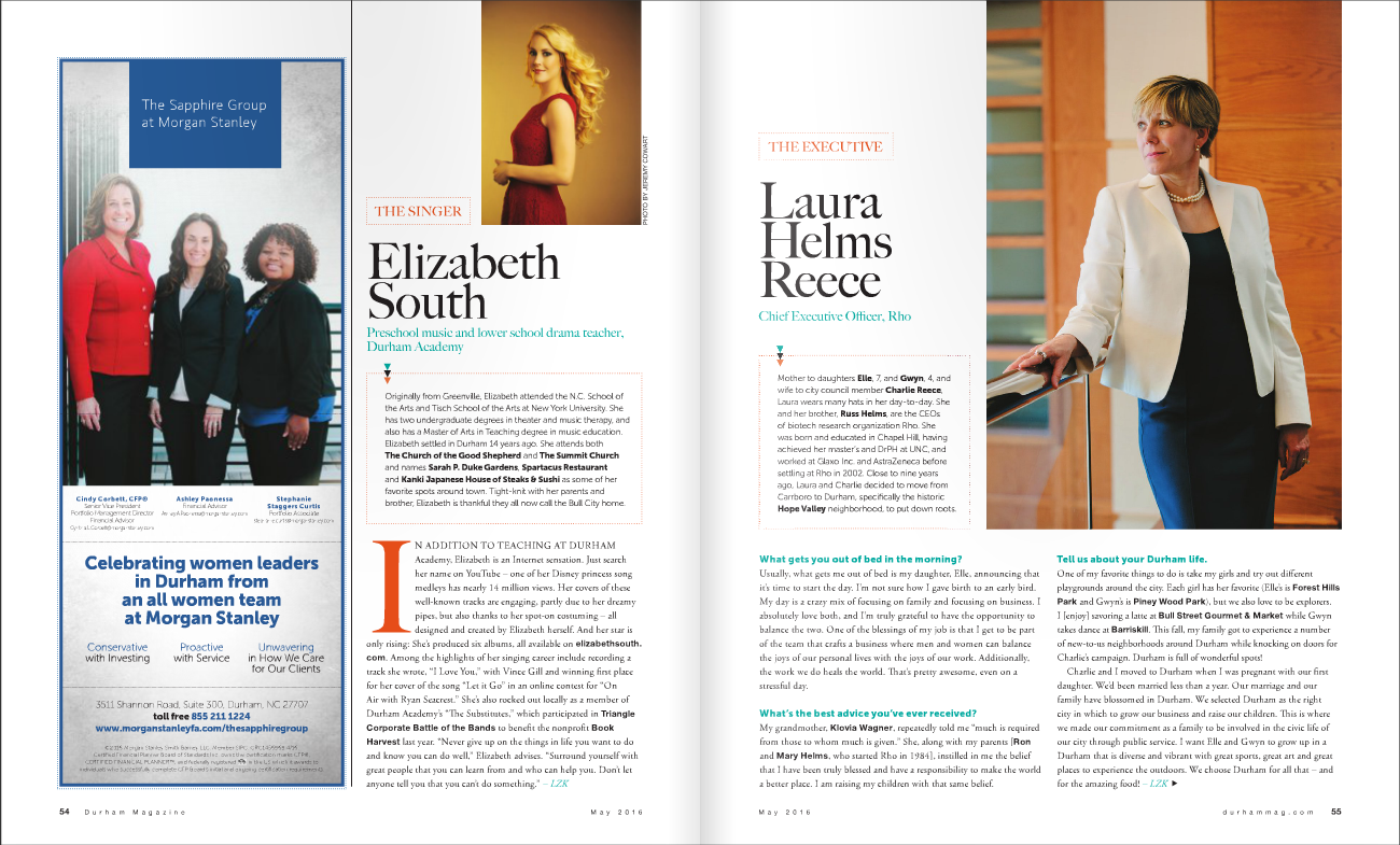 Elizabeth South Durham Magazine The Women's Issue